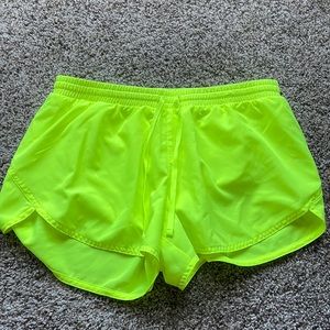 Neon green-yellow running shorts size small Old Navy